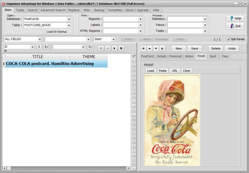 Postcard Collecting Software for Windows PCs images